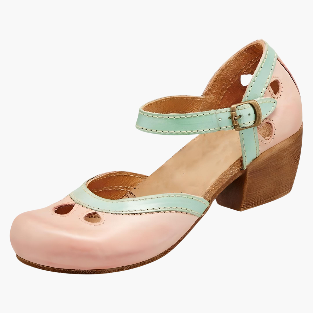 Women’s Closed-Toe Sandals with Adjustable Ankle Strap and Cushioned Sole