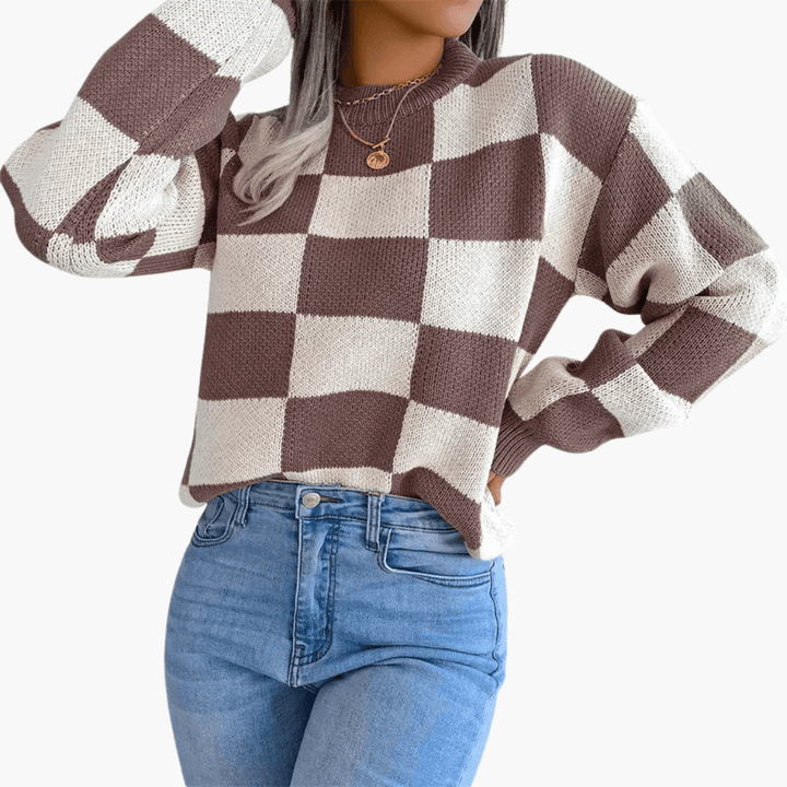 Women’s Oversized Knit Jumper with Long Sleeves and Pullover Style