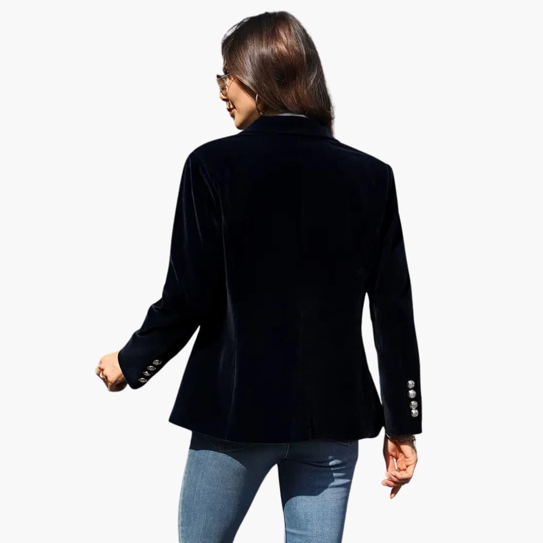 Women’s Blazer with Lapel Collar and Button Front