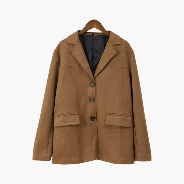 Women’s Blazer with Button Front and Oversized Fit
