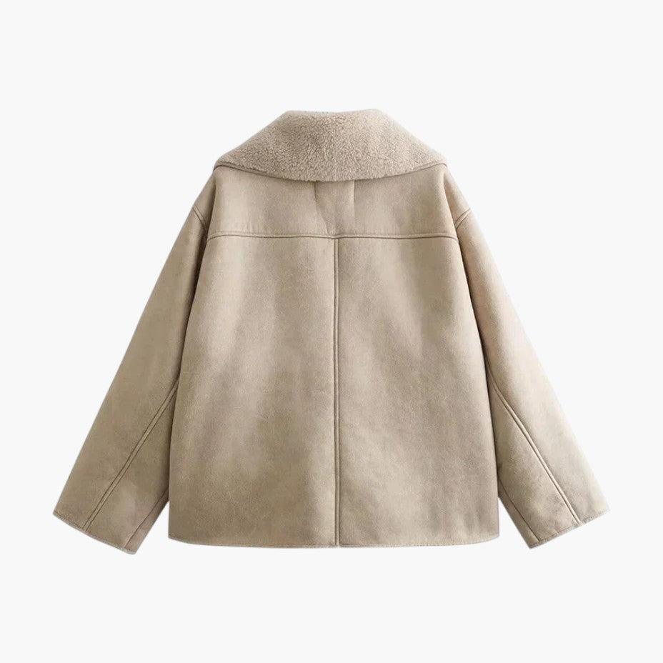 Women’s Jacket with Button Fastening and Structured Silhouette