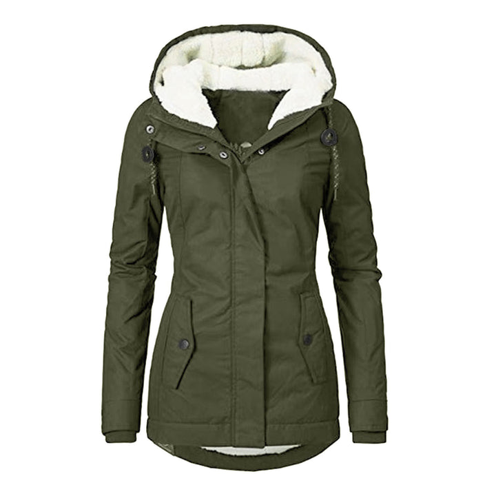 Hooded Fleece Jacket for Women, Warm Zip-Up Winter Jacket