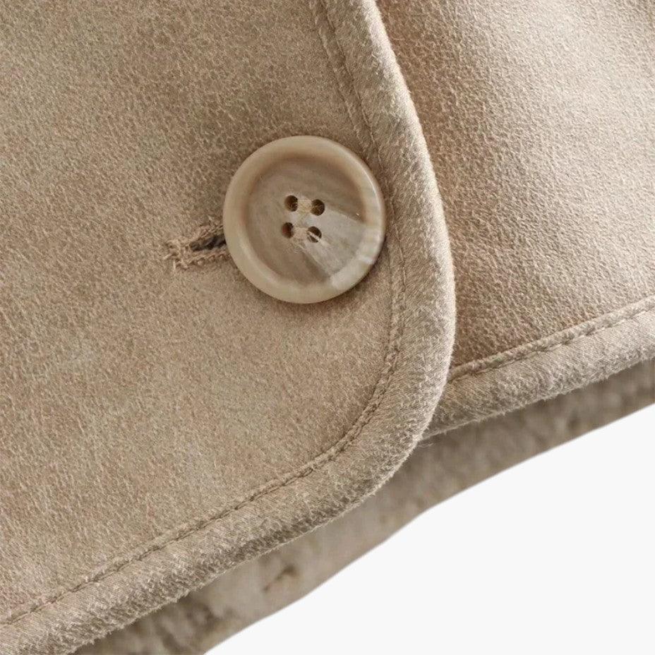 Women’s Jacket with Button Fastening and Structured Silhouette