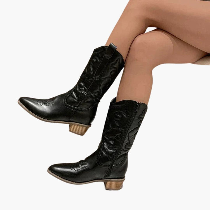 Women’s Pointed Toe Ankle Boots with Block Heel