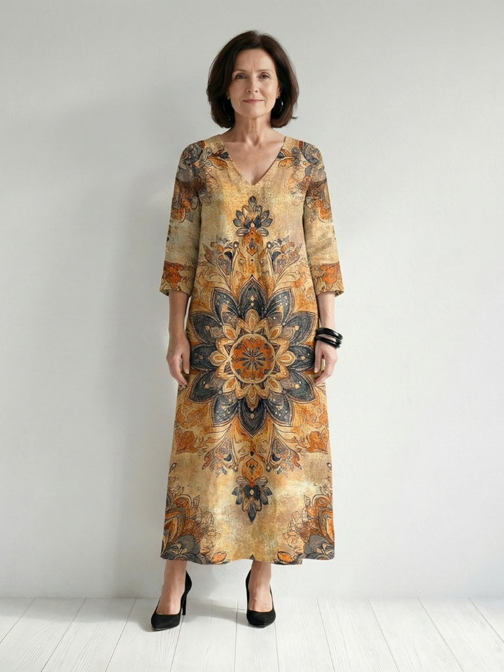 Damon | Gentle Floral Midi Dress
