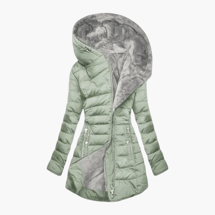 Women’s Hooded Puffer Coat with Insulated Lining