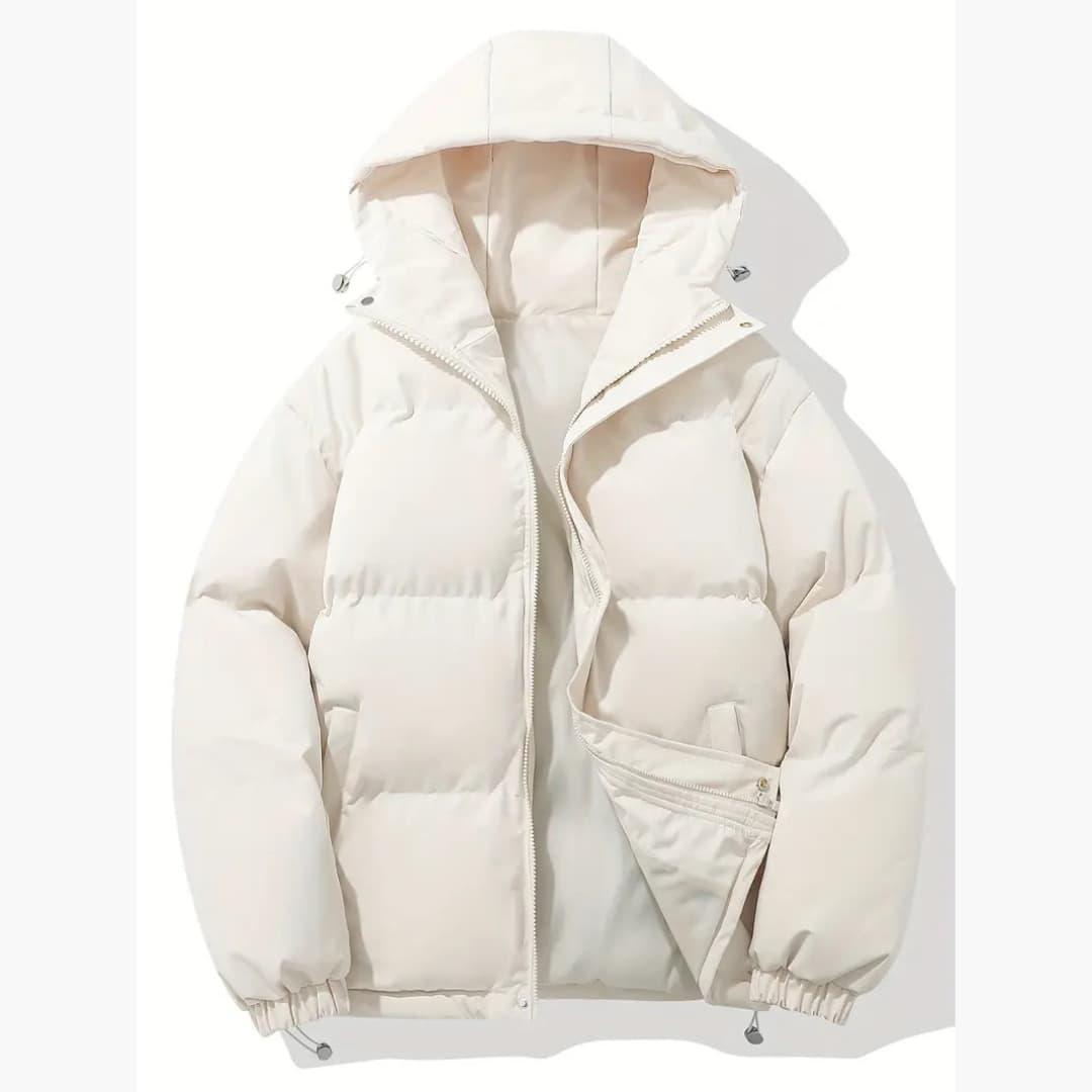 Women’s Puffer Jacket with Quilted Design and Hood