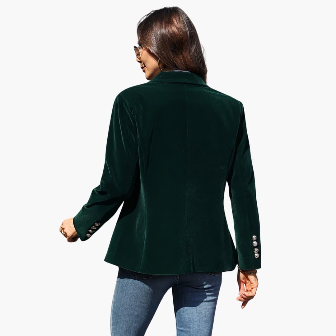 Women’s Blazer with Lapel Collar and Button Front