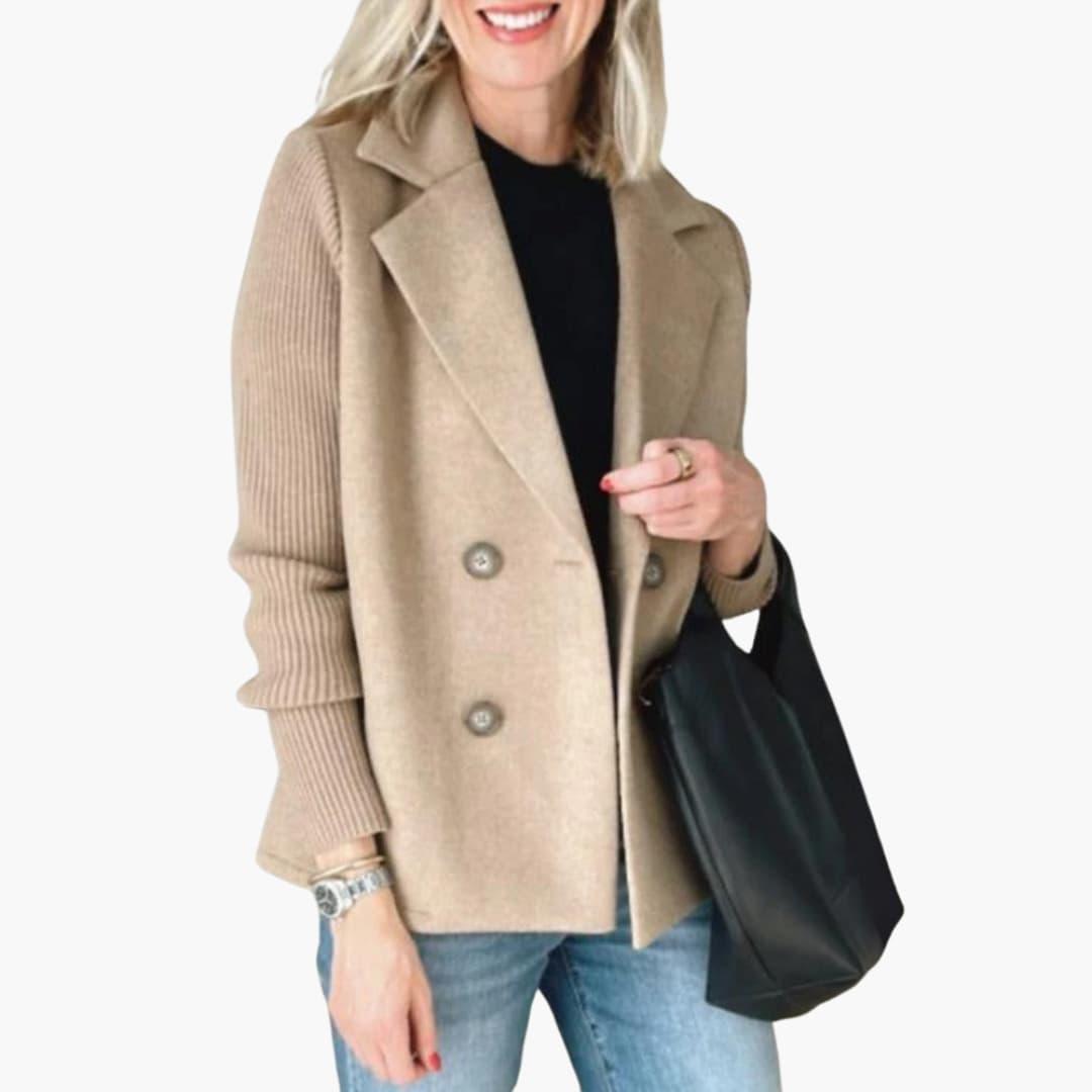 Women’s Blazer with Lapel Collar and Button Fastening