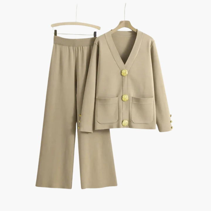 Women’s two-piece set with cardigan and trousers