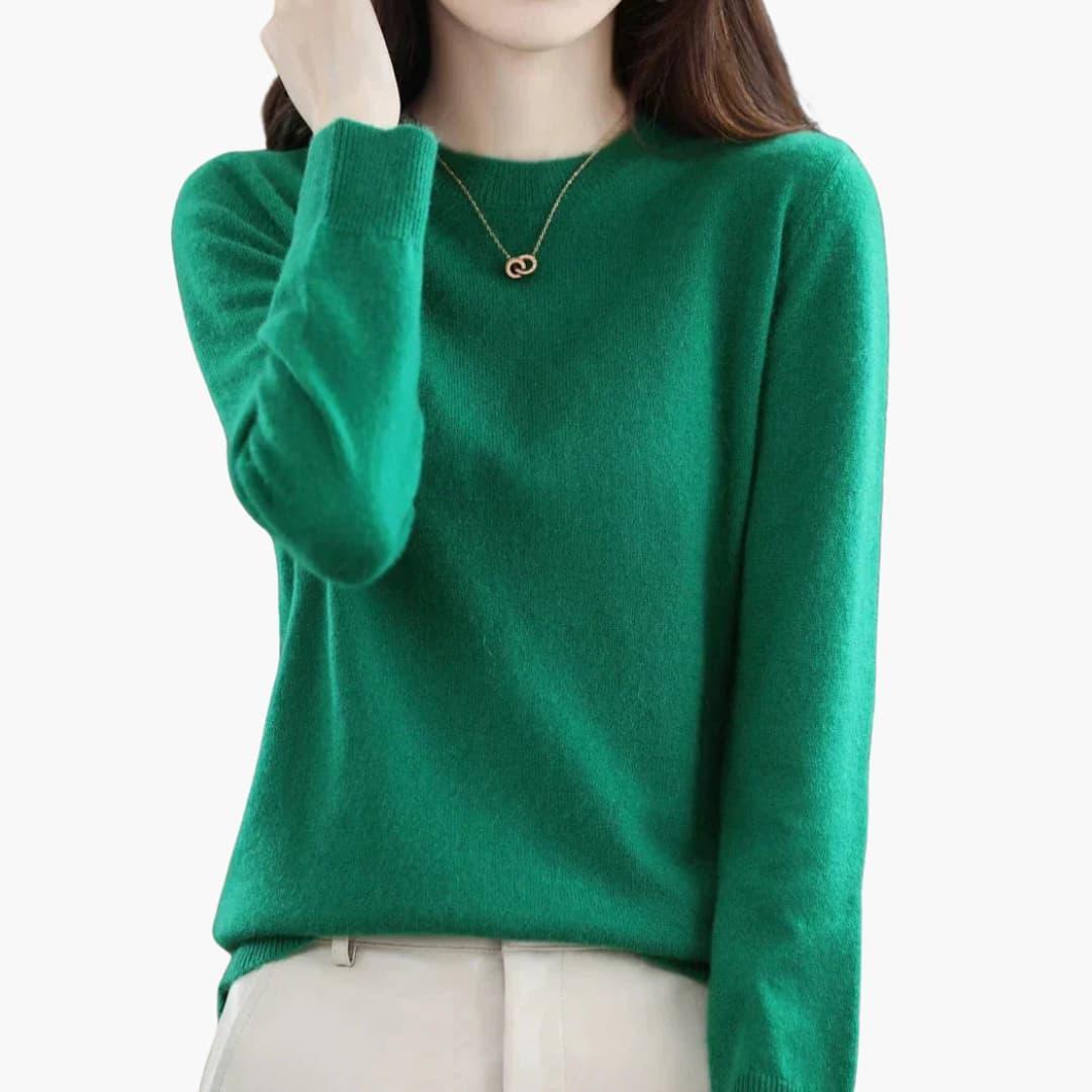 Women’s Chunky Knit Jumper with Long Sleeves and Round Neckline