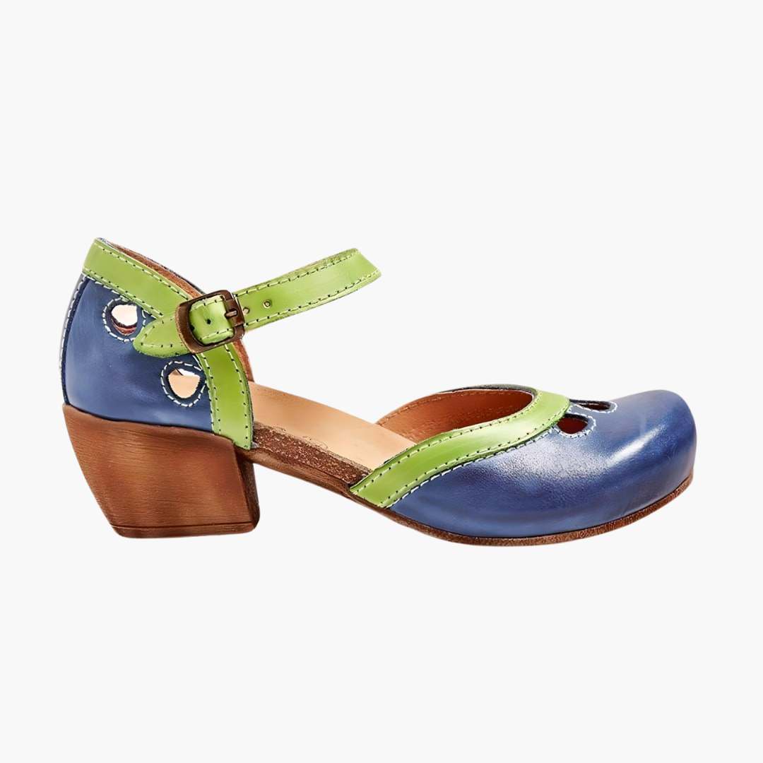 Women’s Closed-Toe Sandals with Adjustable Ankle Strap and Cushioned Sole