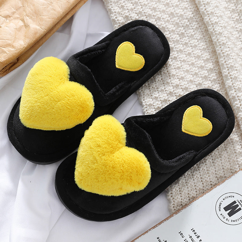 Heart House Slippers for Women, Plush Warm Fuzzy Shoes
