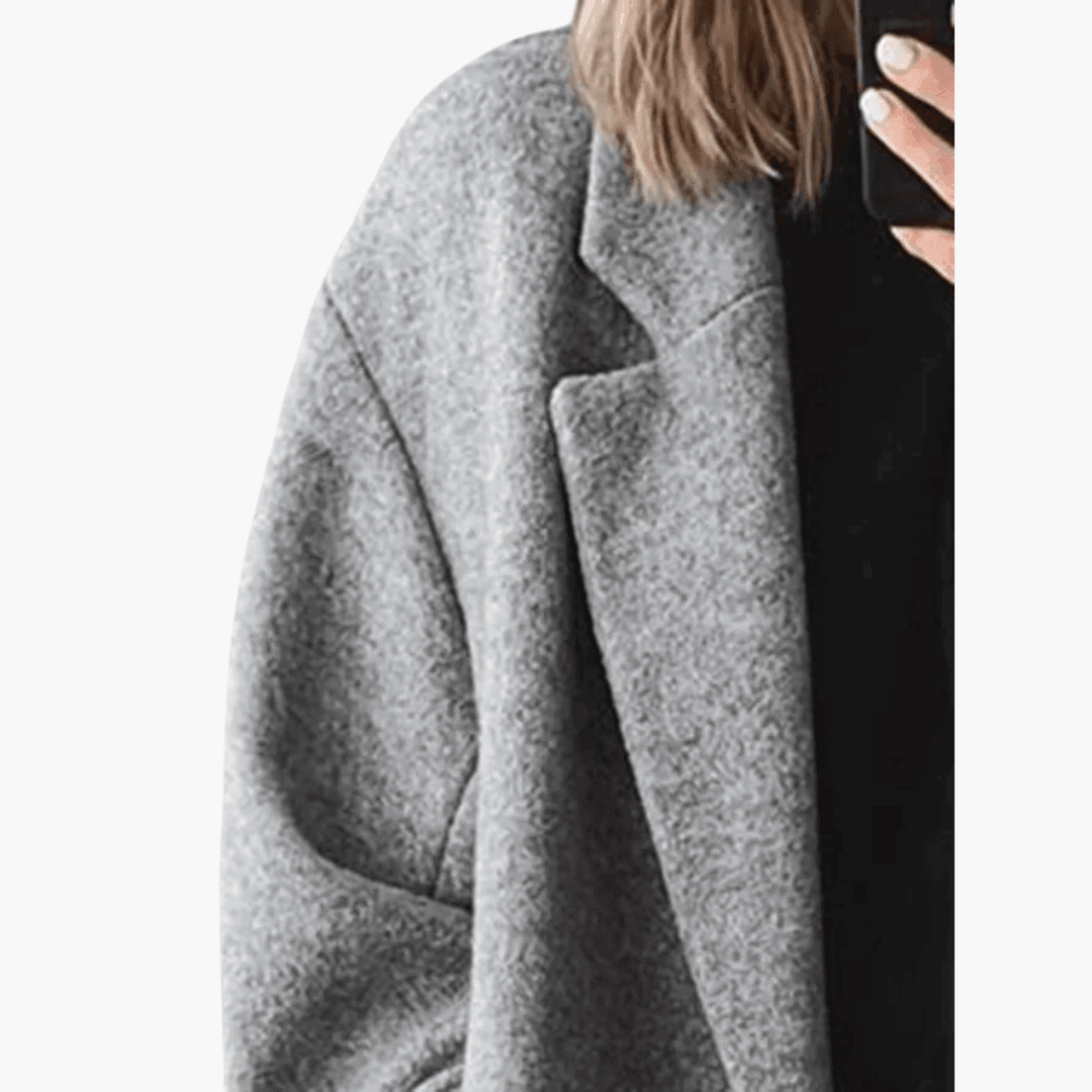 Women’s Longline Coat with Shaped Silhouette and Structured Fit