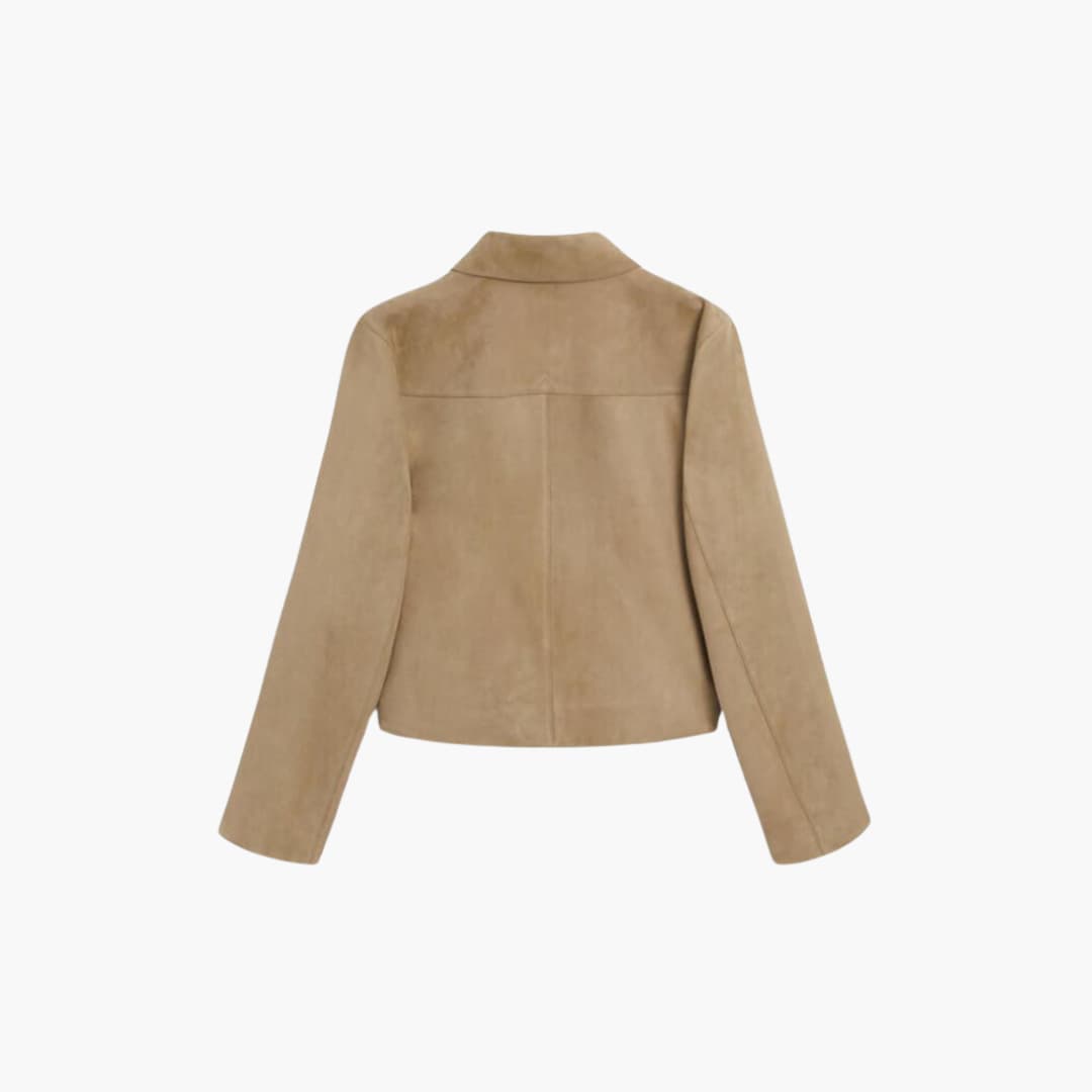 Women’s Button-Up Jacket with Long Sleeves