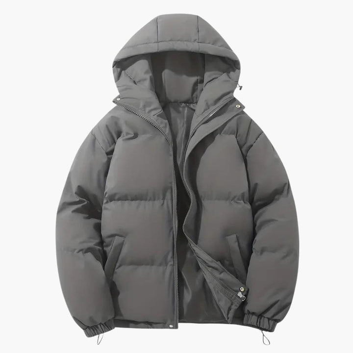 Women’s Puffer Jacket with Quilted Design and Hood