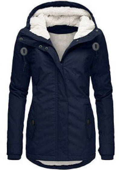 Hooded Fleece Jacket for Women, Warm Zip-Up Winter Jacket