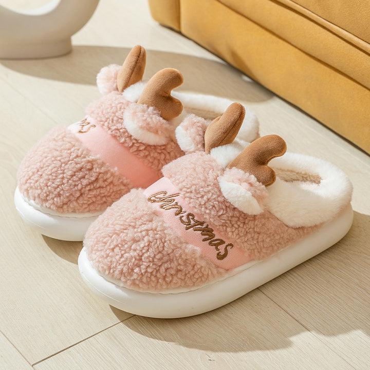 Suede Holiday Slippers in Bright Candy Colors, Thick and Warm