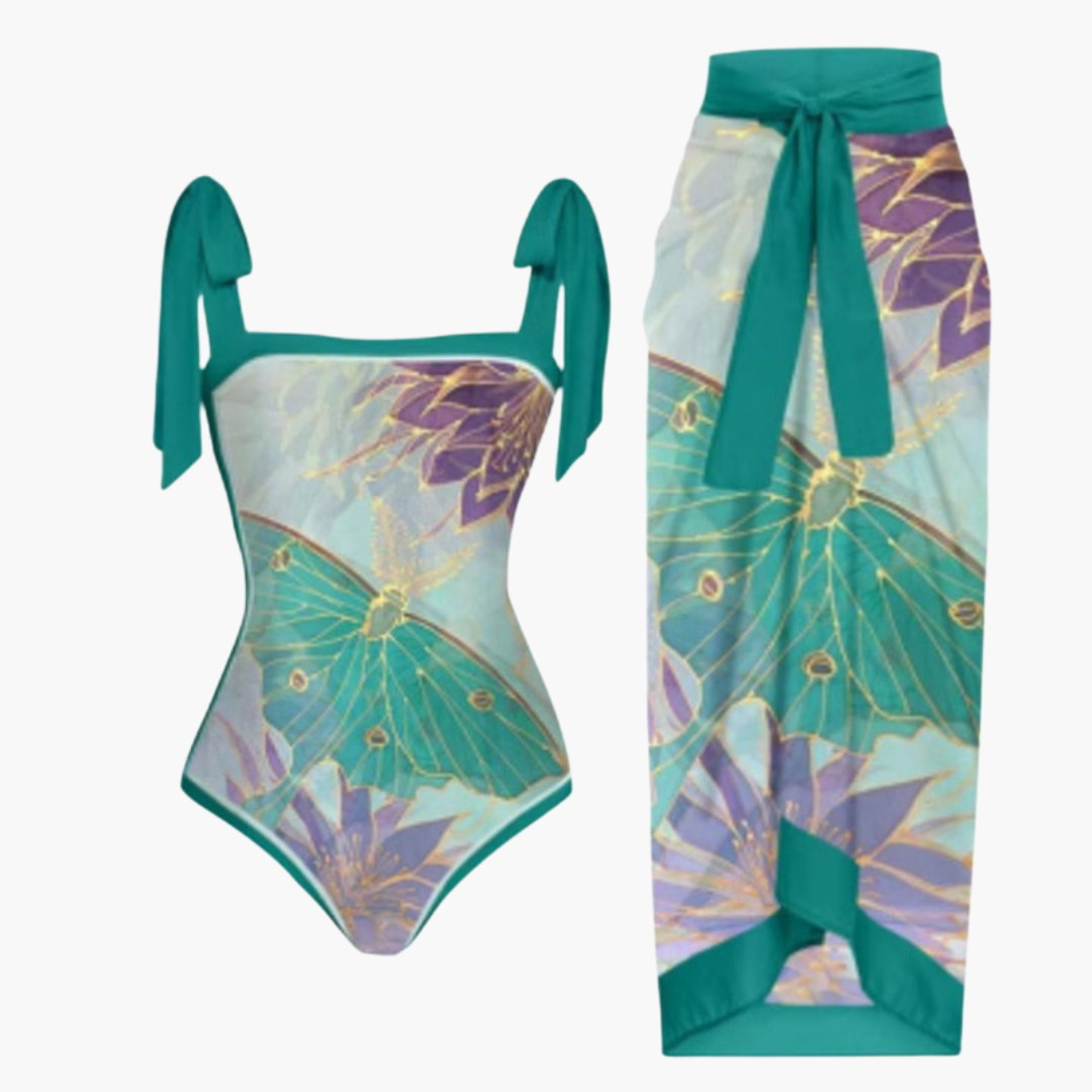 Women’s Swimsuit Set with Cover - Up and Fitted Silhouette