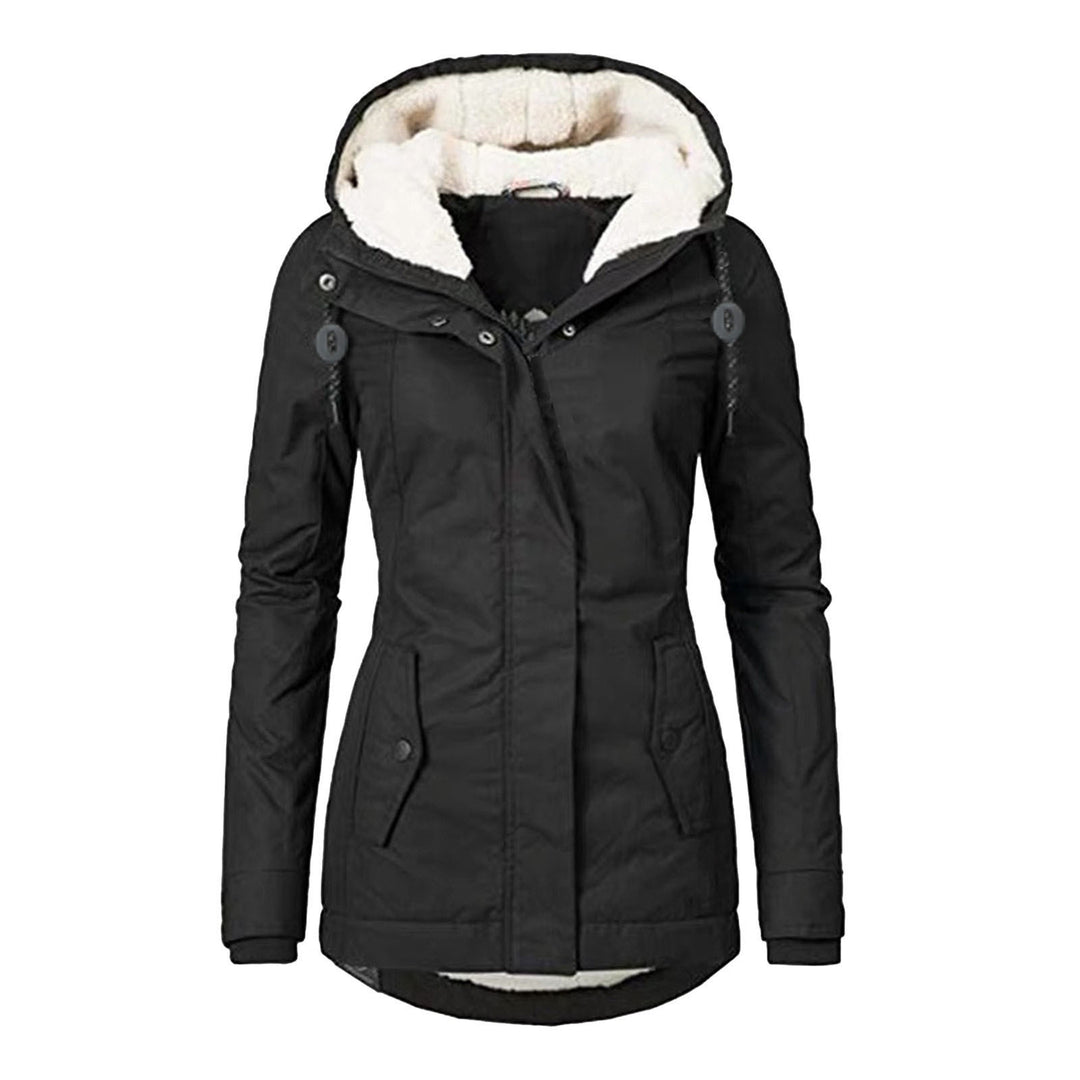 Hooded Fleece Jacket for Women, Warm Zip-Up Winter Jacket