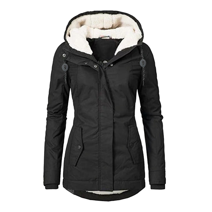 Hooded Fleece Jacket for Women, Warm Zip-Up Winter Jacket