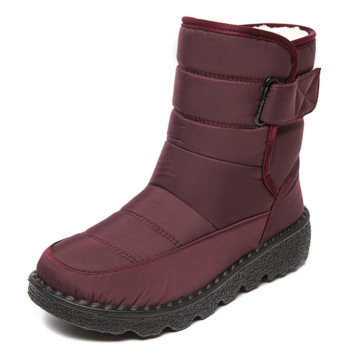 Waterproof Platform Snow Boots for Women – Plush Lined, Buckle Strap