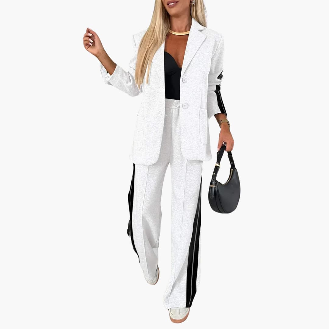 Women’s Two-Piece Set with Side Stripe Detail