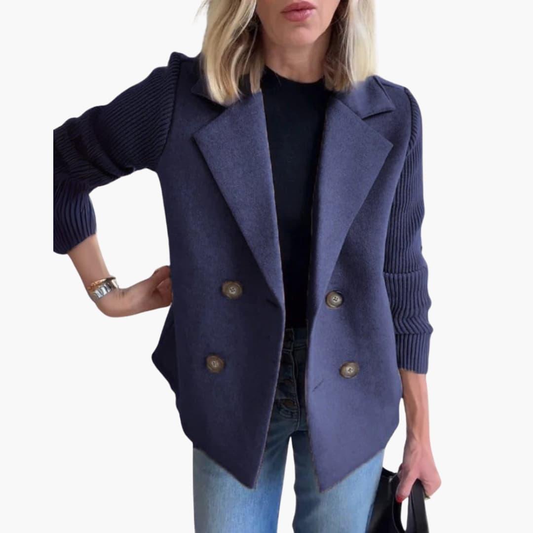 Women’s Blazer with Lapel Collar and Button Fastening