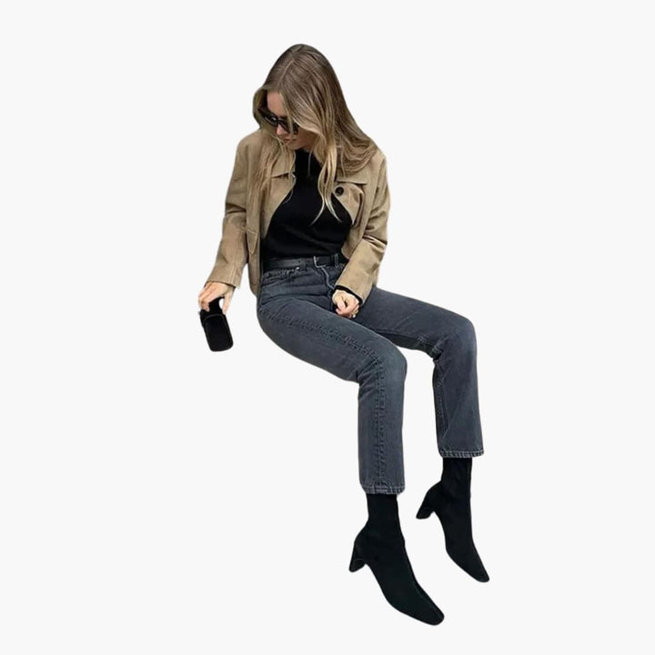 Women’s Button-Up Jacket with Long Sleeves