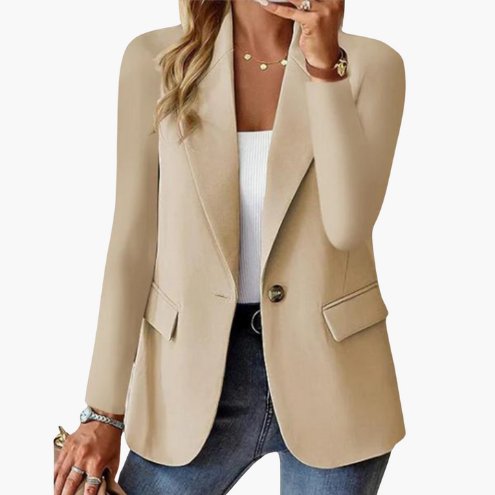 Women’s Blazer with Notch Lapel and Single Button Fastening