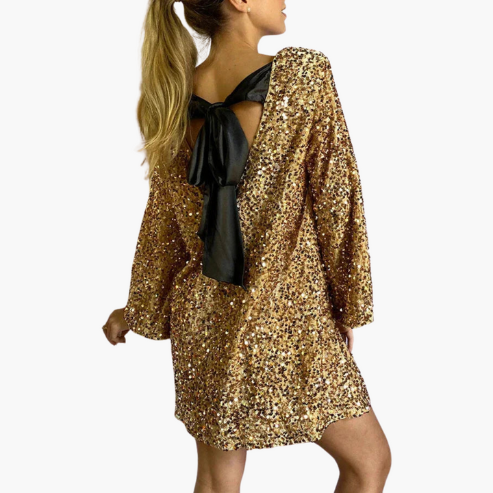 Women’s Mini Dress with Bow-Back Detail