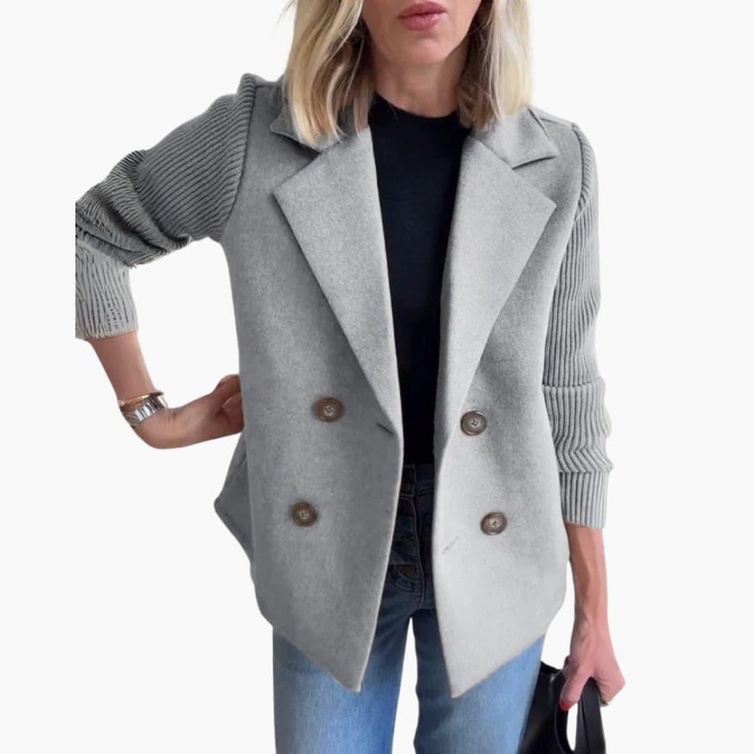Women’s Blazer with Lapel Collar and Button Fastening