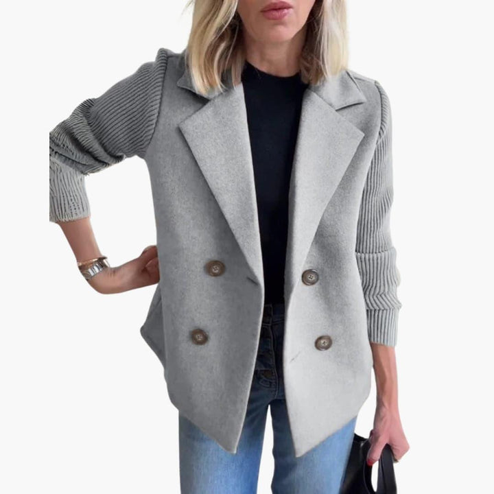 Women’s Blazer with Lapel Collar and Button Fastening