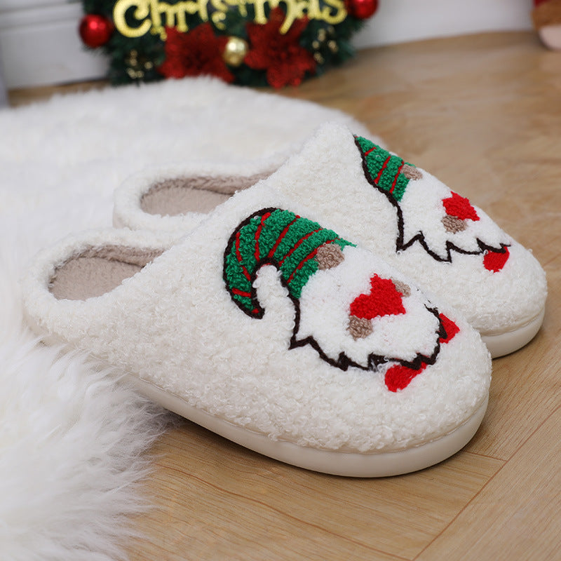 Cute Santa Claus Slippers for Couples, Warm Christmas Shoes