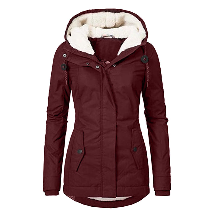 Hooded Fleece Jacket for Women, Warm Zip-Up Winter Jacket