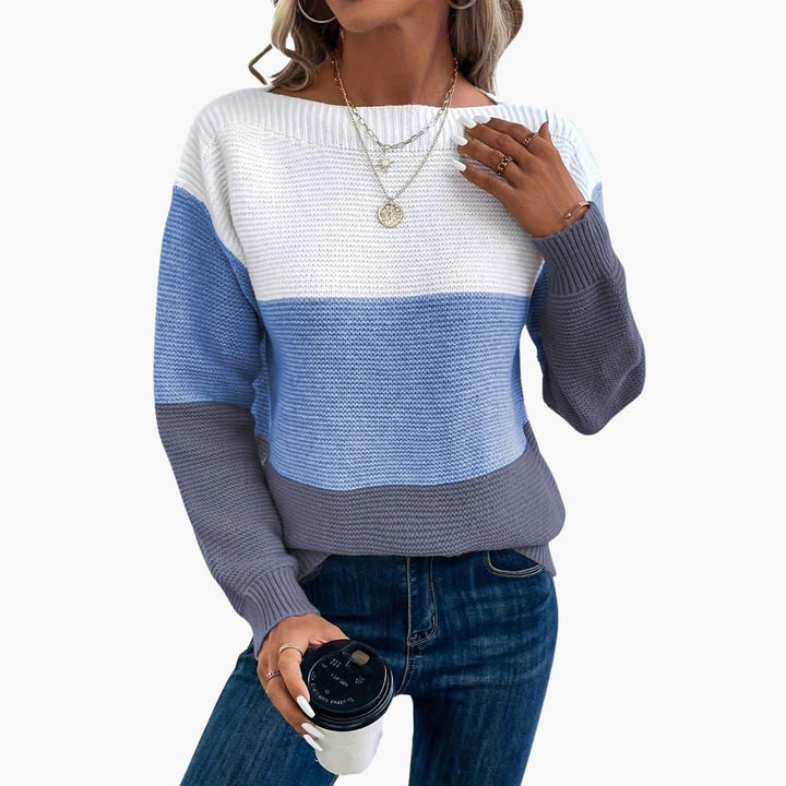 Women’s Ombre Knit Jumper with Long Sleeves and Pullover Style