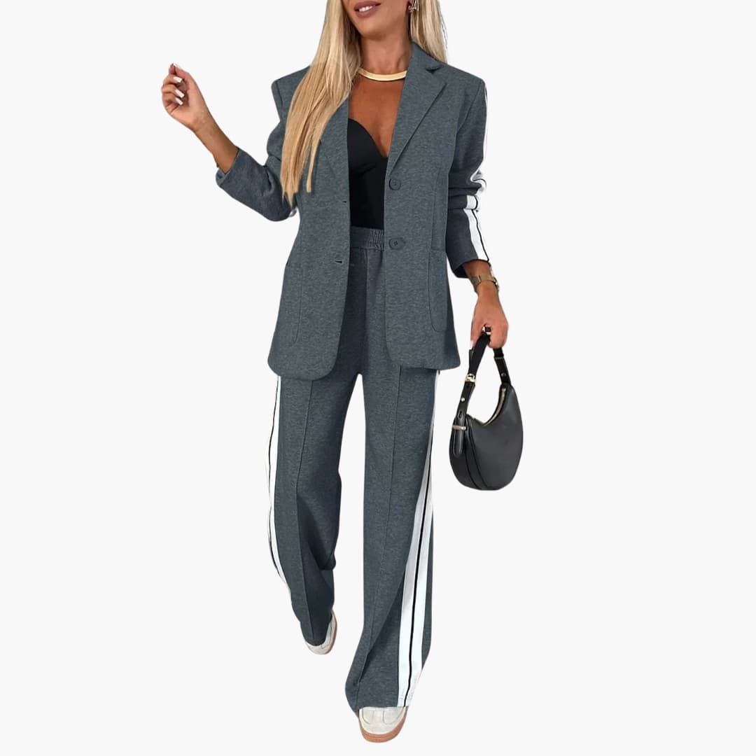 Women’s Two-Piece Set with Side Stripe Detail