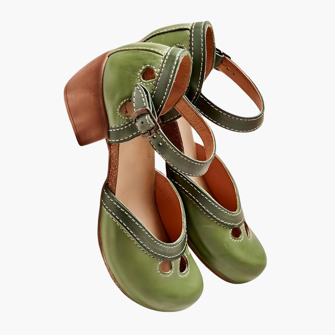 Women’s Closed-Toe Sandals with Adjustable Ankle Strap and Cushioned Sole