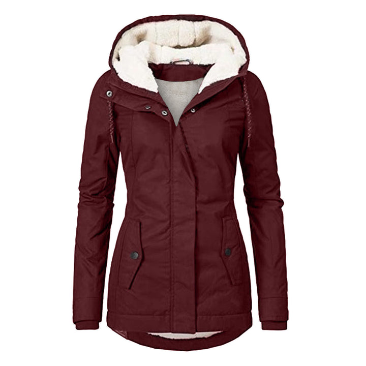 Hooded Fleece Jacket for Women, Warm Zip-Up Winter Jacket