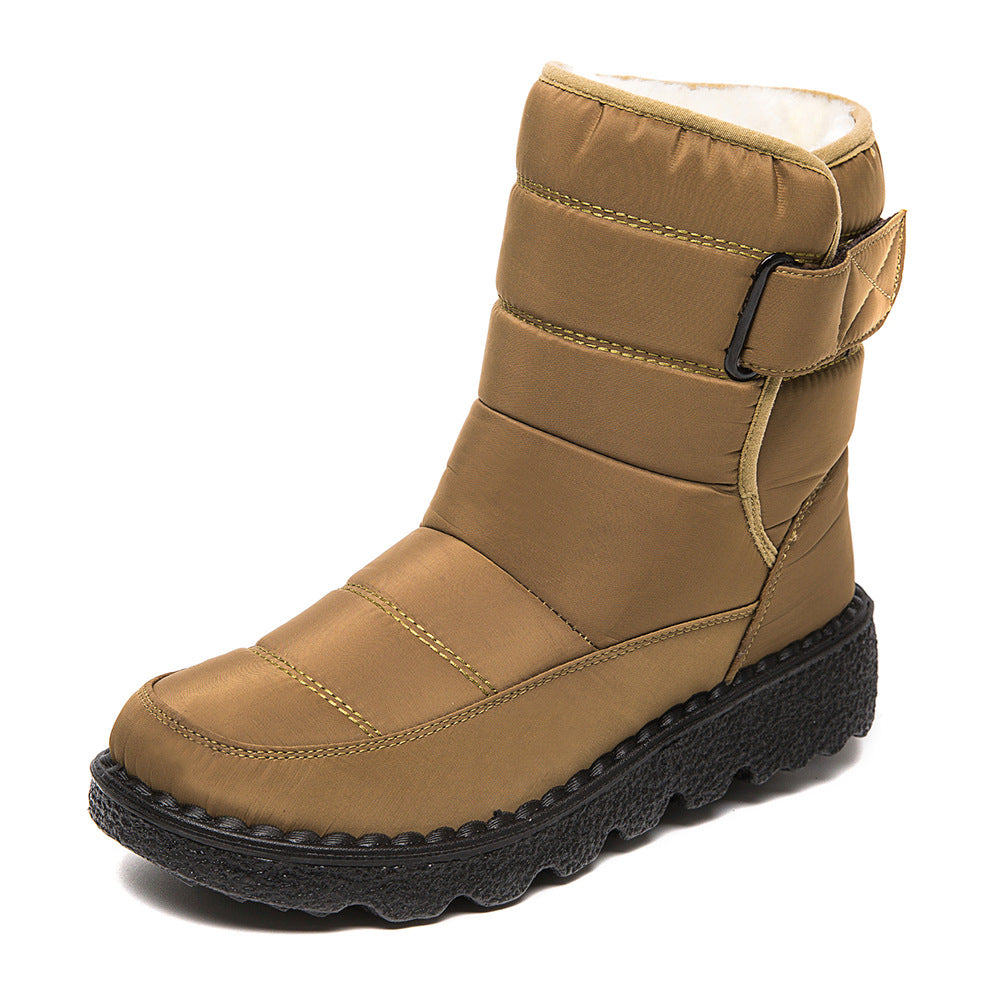 Waterproof Platform Snow Boots for Women – Plush Lined, Buckle Strap