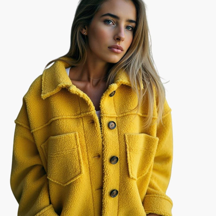 Women’s Longline Coat with Shaped Silhouette and Inner Lining