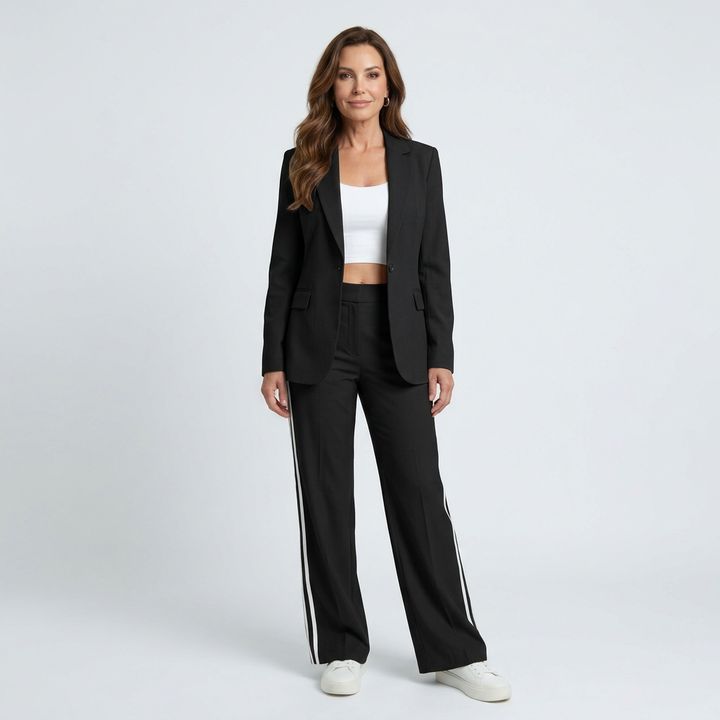 Kaya | Contrast Stripe Wide Leg Set
