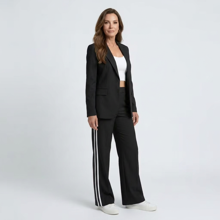 Kaya | Contrast Stripe Wide Leg Set