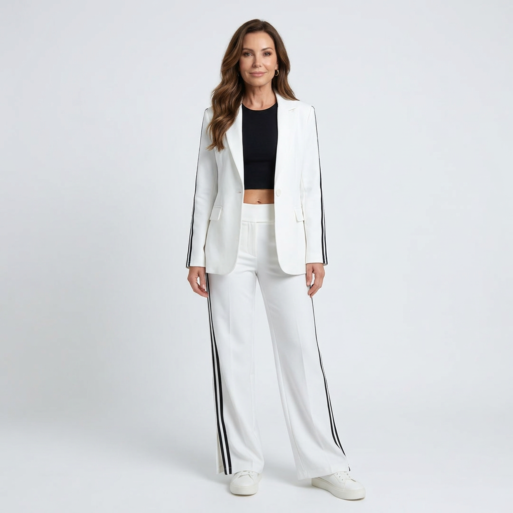 Kaya | Contrast Stripe Wide Leg Set