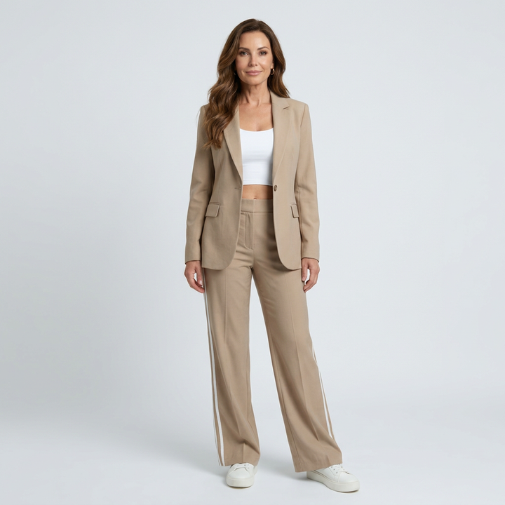 Kaya | Contrast Stripe Wide Leg Set