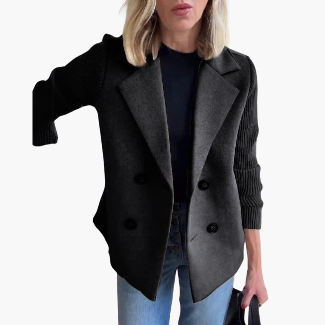 Women’s Blazer with Lapel Collar and Button Fastening