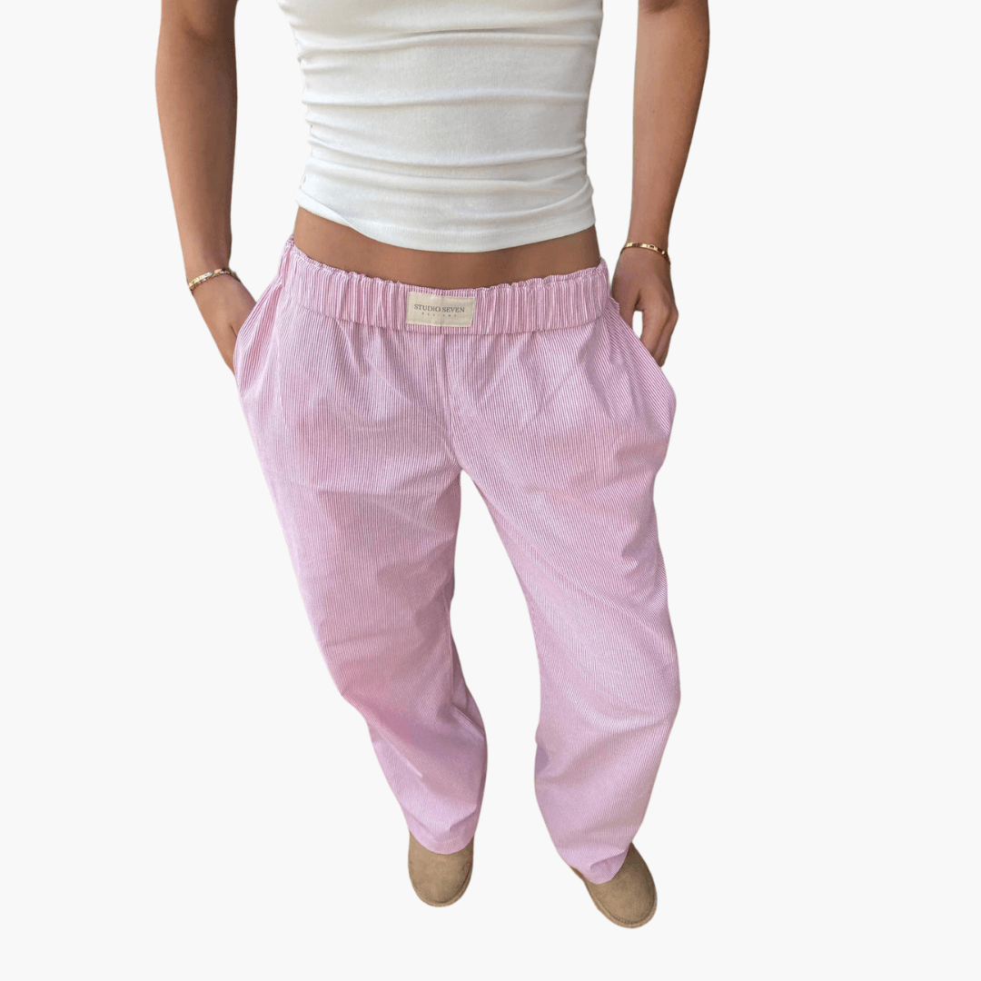 Women’s Lounge Pants with Wide Leg and Elastic Waistband