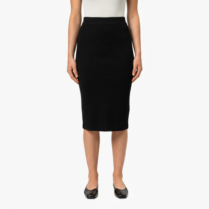 Women’s Pencil Skirt with High Waist and Midi Length