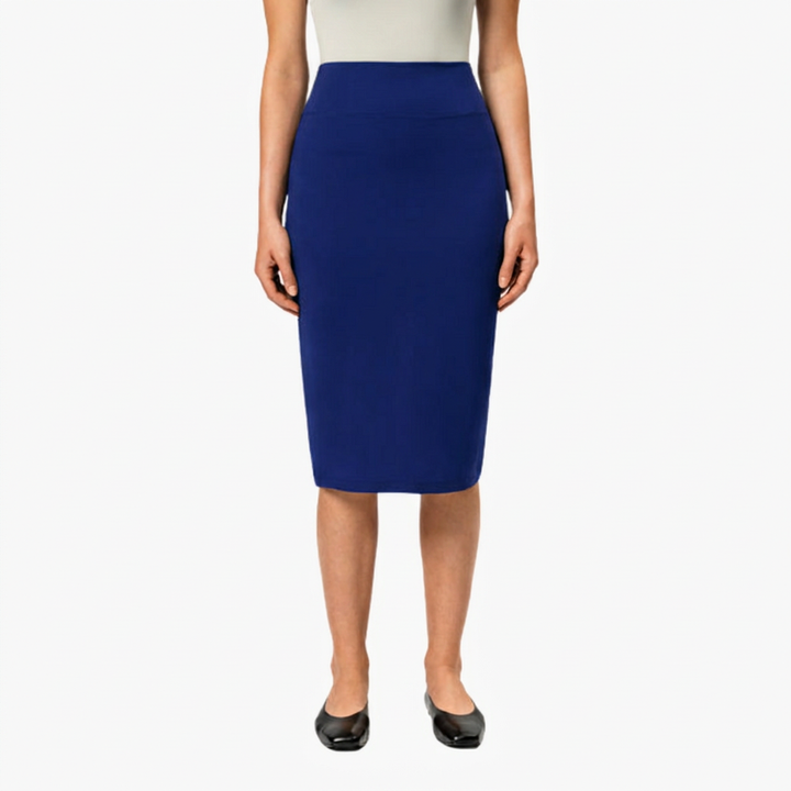 Women’s Pencil Skirt with High Waist and Midi Length
