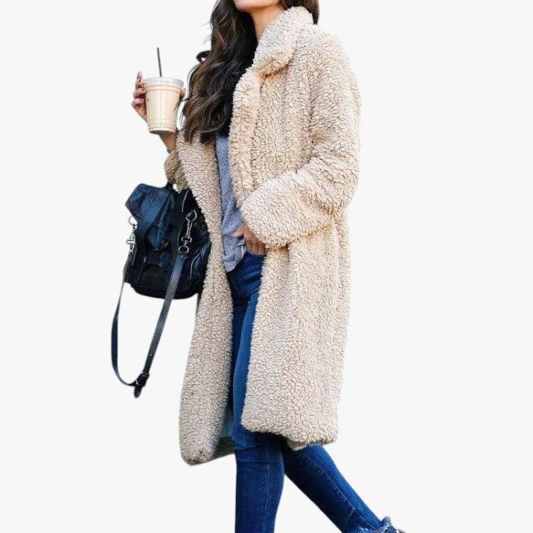 Women’s Winter Jacket with Textured Surface and Oversized Fit